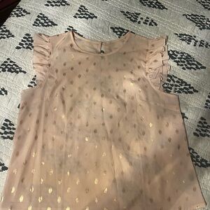 Elegant Pink Ruffle Sleeve Top
